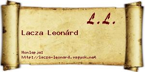 Lacza Leonárd névjegykártya